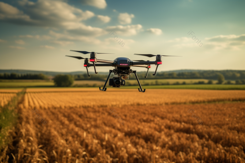 科技农业自动化无人机高空飞行工作场景,高清,摄影图,摄影图片,图片大全,摄影图免费下载